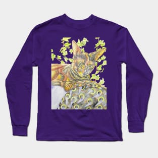 Tortie with Plants Long Sleeve T-Shirt